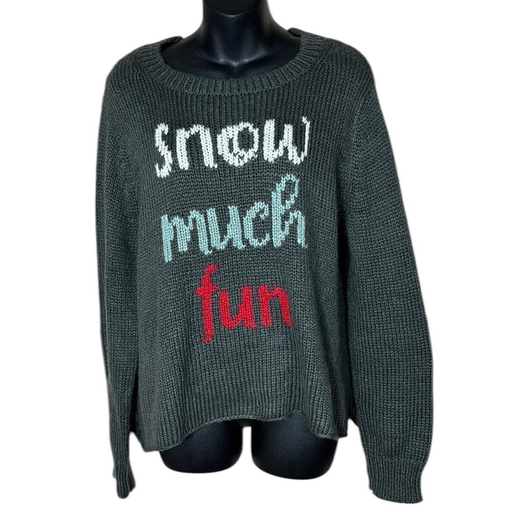 Wooden‎ ships Paola buendia women’s small/medium mohair wool knit snow much fun